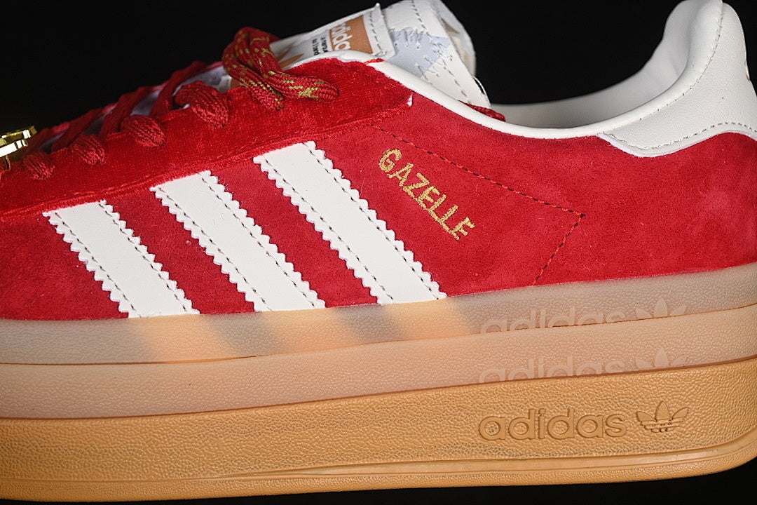 ORIGINALS GAZELLE BOLD CASUAL SNEAKERS RED/WHITE/BROWN
