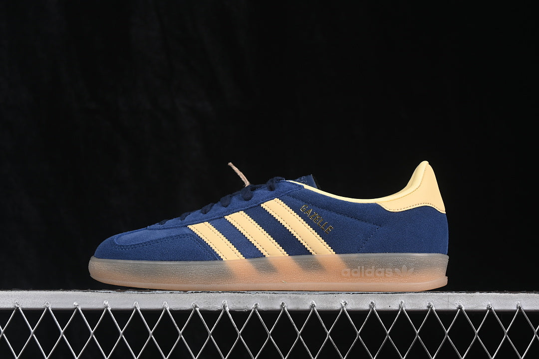 【260】[IH6798]-[GAZELLE INDOOR CASUAL ANTI SLIP BOARD SHOES BLUE/YELLOW]-[WOMAN:35-39]-[MAN:40-46]