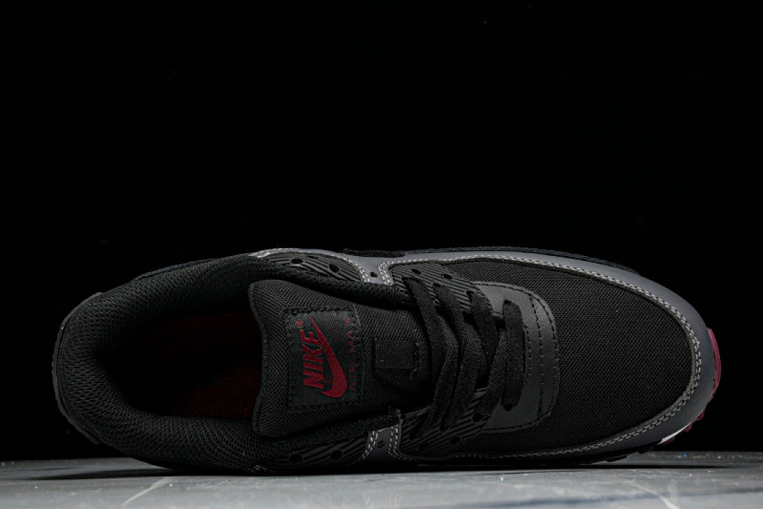 CH8490-001 AIR MAX 90 TRENDY COUPLE LOW TOP AIR CUSHIONED CASUAL BLACK/DARK GRAY/WHITE