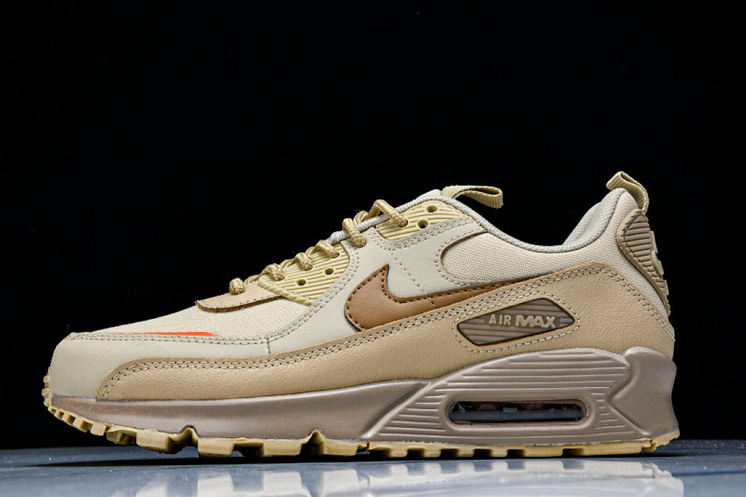 CQ7743-200 AIR MAX 90 TRENDY COUPLE LOW TOP AIR CUSHIONED CASUAL LIGHT WHEAT/BROWN/KHAKI