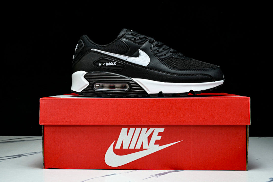 DH8010-002 AIR MAX 90 LTR CLASSIC SPORTS SHOES FOR MALE AND FEMALE COUPLES WHITE/BLACK