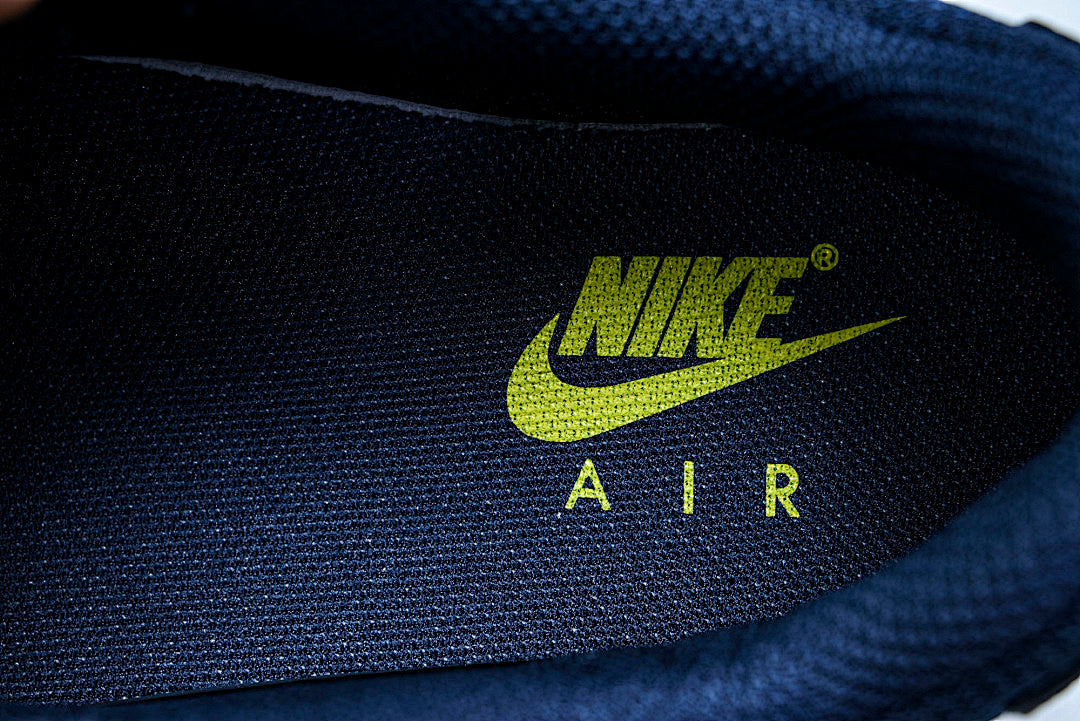 DM0029-401 AIR MAX 90 RETRO AIR CUSHIONED RUNNING SHOES NAVY BLUE/BLACK