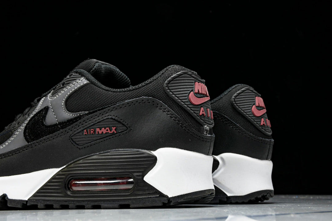 CH8490-001 AIR MAX 90 TRENDY COUPLE LOW TOP AIR CUSHIONED CASUAL BLACK/DARK GRAY/WHITE