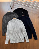 Ralph Lauren Cable-Knit Zip Stand-Collar Sweater RL2503