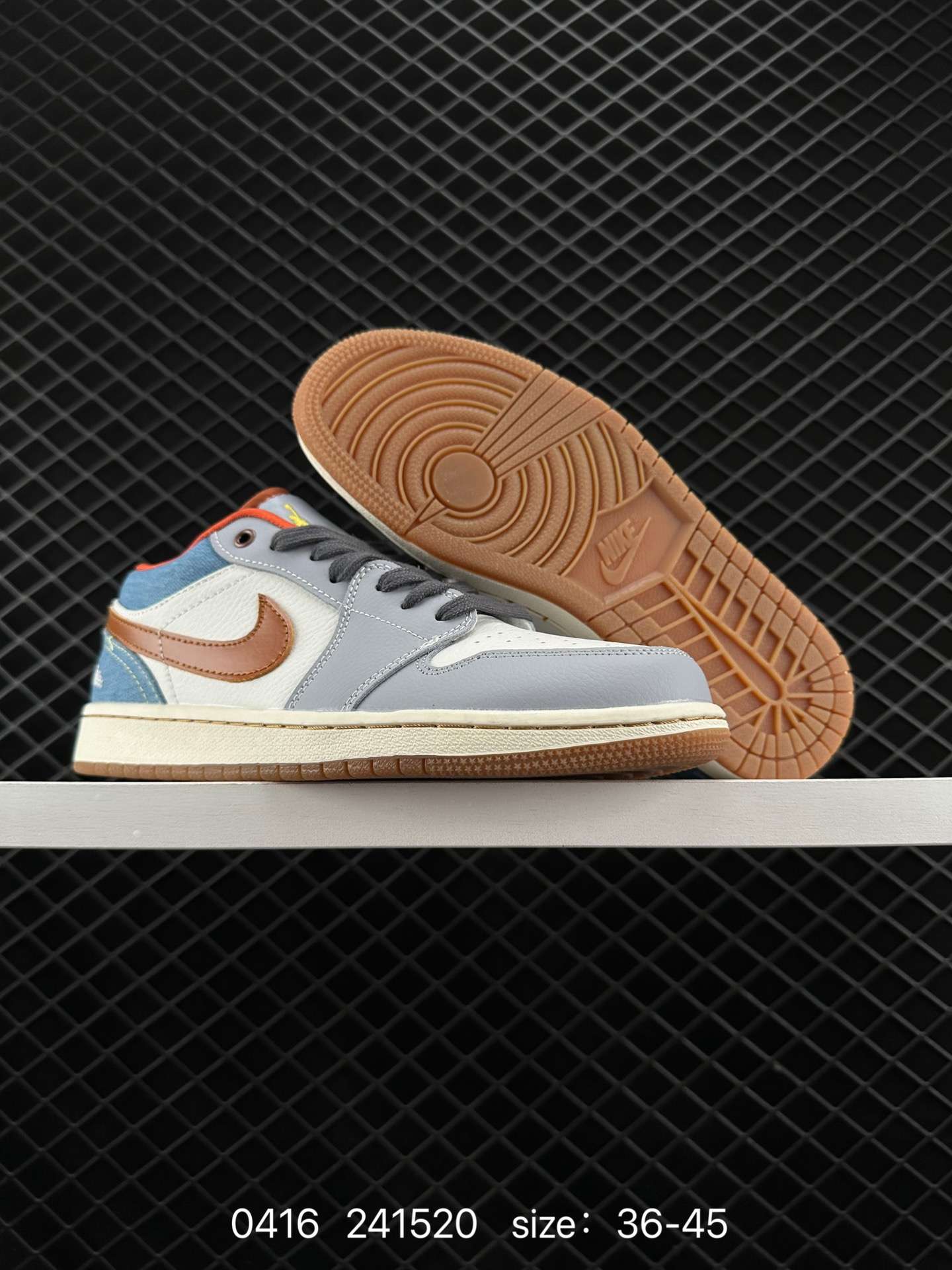 Drawing design inspiration from the original model, Nike Air Jordan Low SE "Phantom Denim Swoosh" AJ Jordan generation low-top classic retro cultural leisure sports basketball shoes Item number: FZ4-9