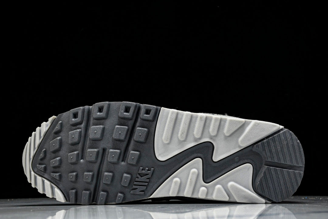 DC4466-001 AIR MAX 90 TRENDY COUPLE LOW TOP AIR CUSHIONED CASUAL LIGHT GRAY/DARK GRAY/ORANGE