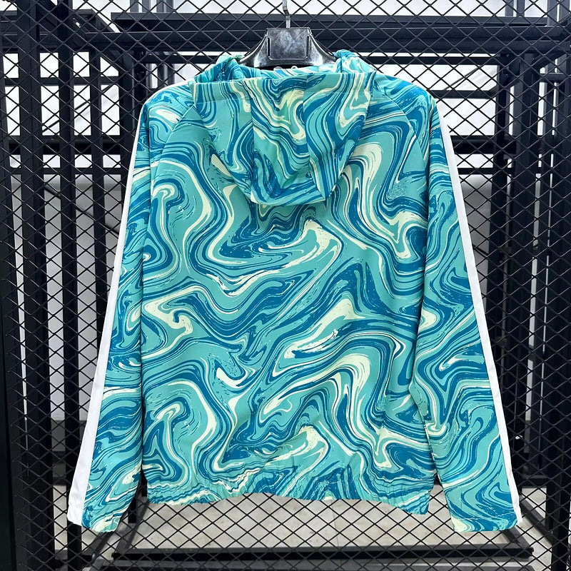 Atletico Madrid Teal Print Windbreaker