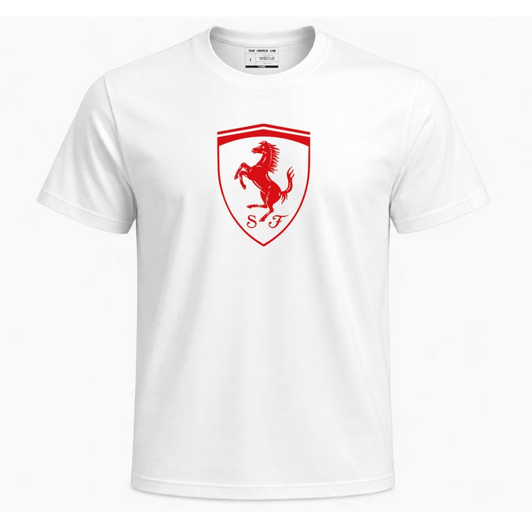 Ferrari Red Logo White T-Shirt