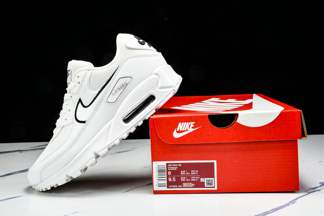 【240】HF3835-100 AIR MAX 90 TRENDY COUPLE LOW TOP AIR CUSHIONED CASUAL WHITE/BLACK