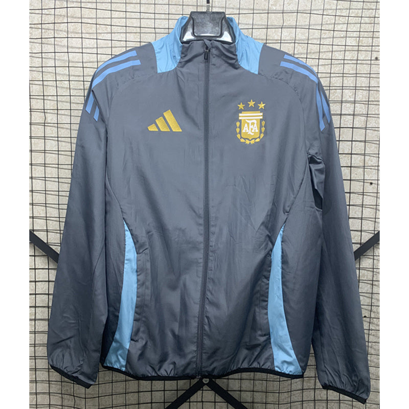 Argentina Grey & Blue Windbreaker