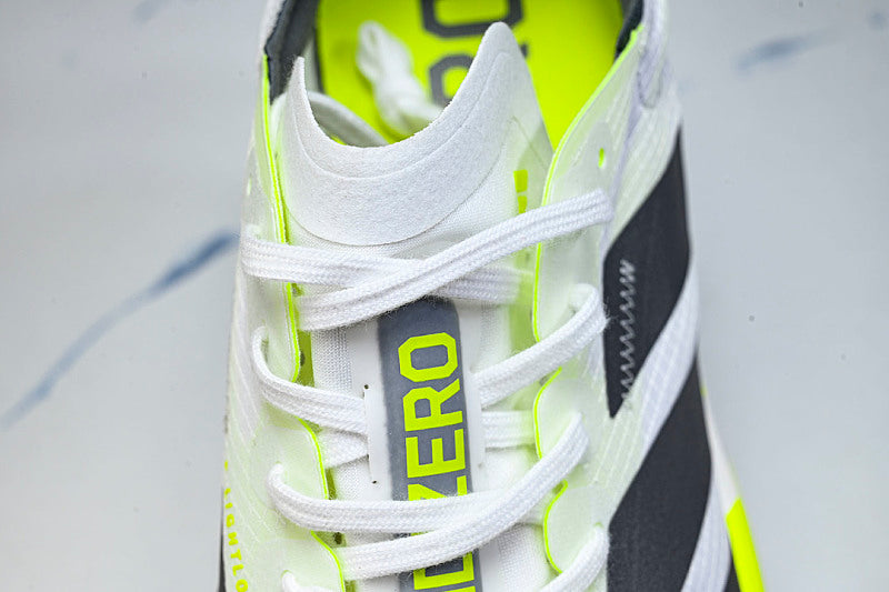 KJ7036 ADIZERO ADIOS 4 M LOW-TOP RUNNING SHOES WHITE/GREY/GREEN