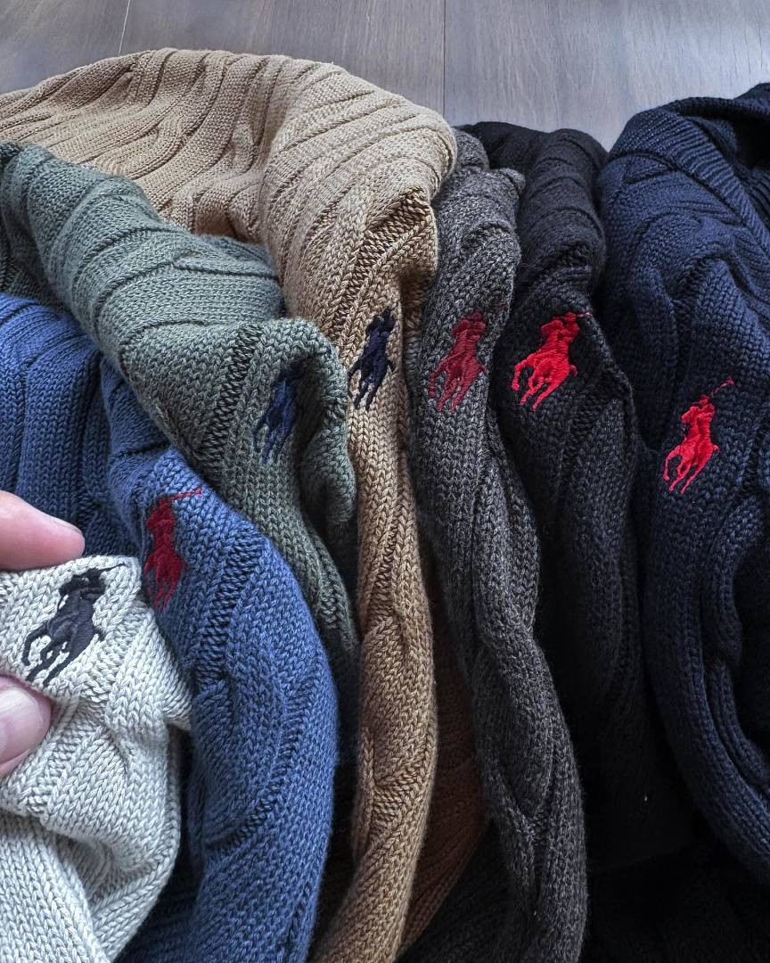Ralph Lauren Cable-Knit Crew-Neck Sweater RL2501
