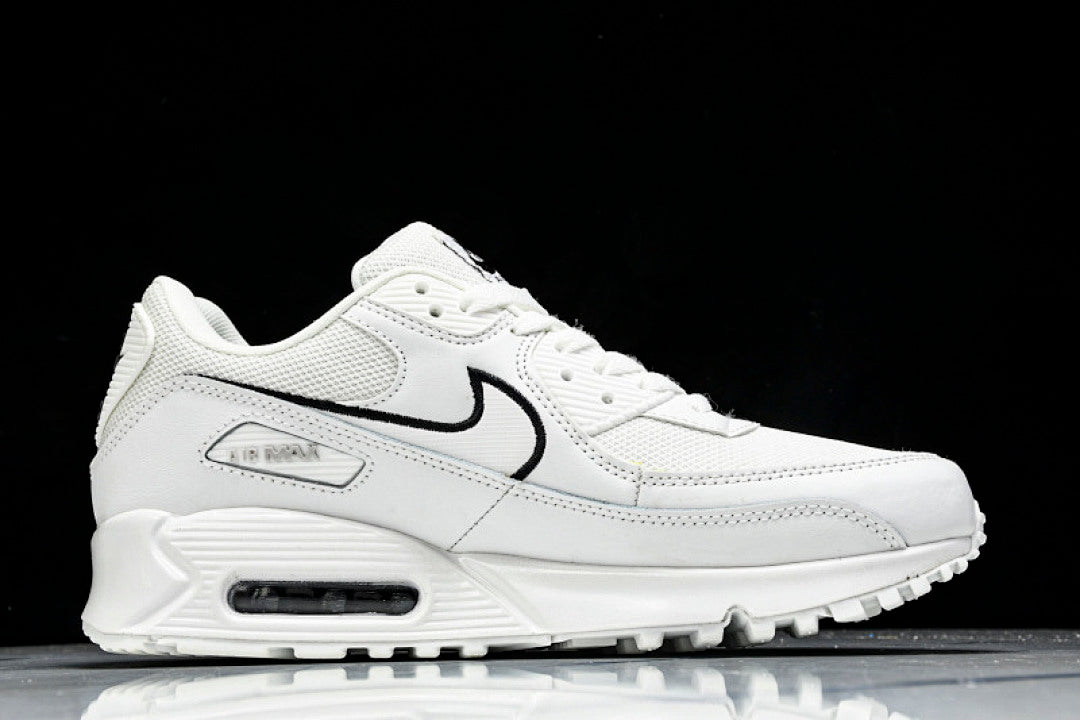 【240】HF3835-100 AIR MAX 90 TRENDY COUPLE LOW TOP AIR CUSHIONED CASUAL WHITE/BLACK