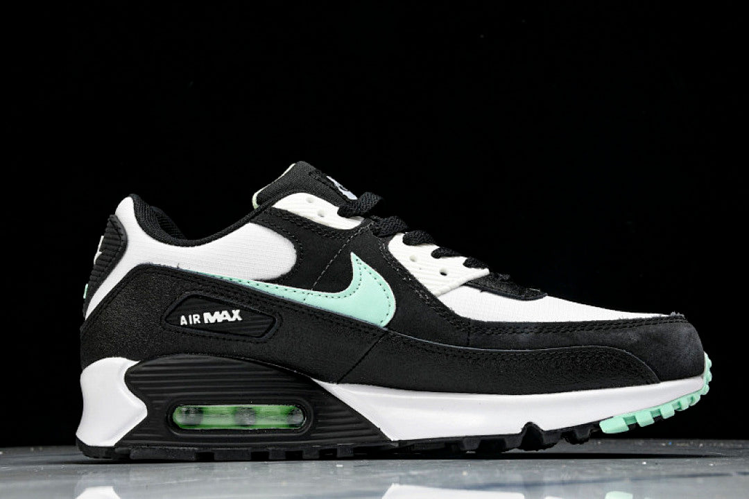 DH4619-100 AIR MAX 90 TRENDY COUPLE LOW TOP AIR CUSHIONED CASUAL WHITE/ICE BLUE/BLACK