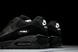 AJ1285-019 AIR MAX 90 RETRO AIR CUSHIONED RUNNING SHOES BLACK/INKINESS