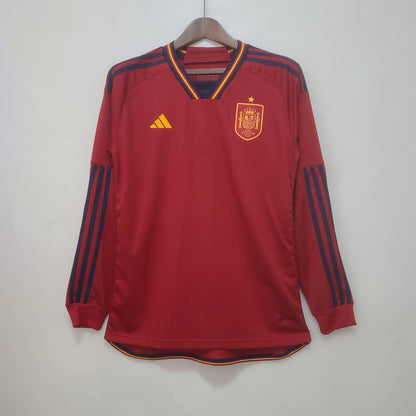 2022 Long Sleeve Spain Home S-XXL