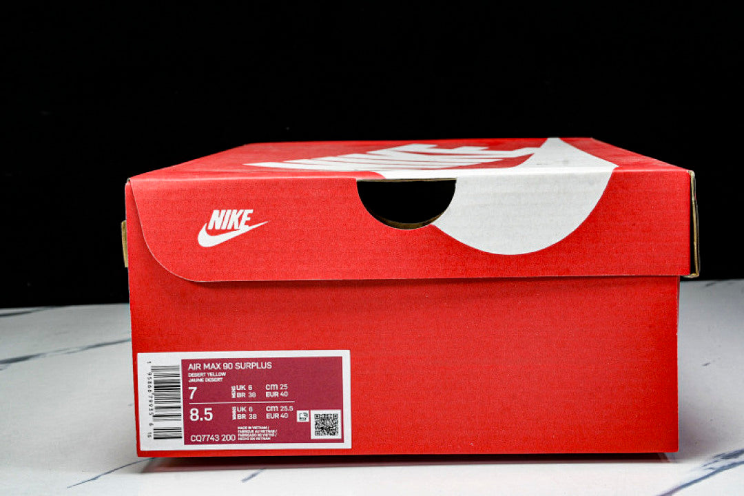 CQ7743-200 AIR MAX 90 TRENDY COUPLE LOW TOP AIR CUSHIONED CASUAL LIGHT WHEAT/BROWN/KHAKI