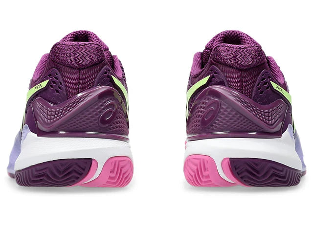 ASICS Gel-Resolution 9 Padel 'Deep Mauve Lime Green'