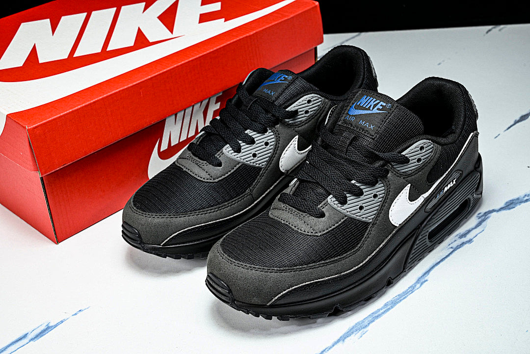 DR0145-002 AIR MAX 90 RETRO AIR CUSHIONED RUNNING SHOES BLACK/WHITE