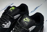【250】FQ2377-001 AIR MAX 90 RETRO AIR CUSHIONED RUNNING SHOES BLACK/LIGHT GRAY/GREEN