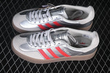 【220】[JR2403]-[GAZELLE INDOOR CLOVER RETRO CASUAL SNEAKERS SILVER/RED]-[WOMAN:35-39]-[MAN:40-45]