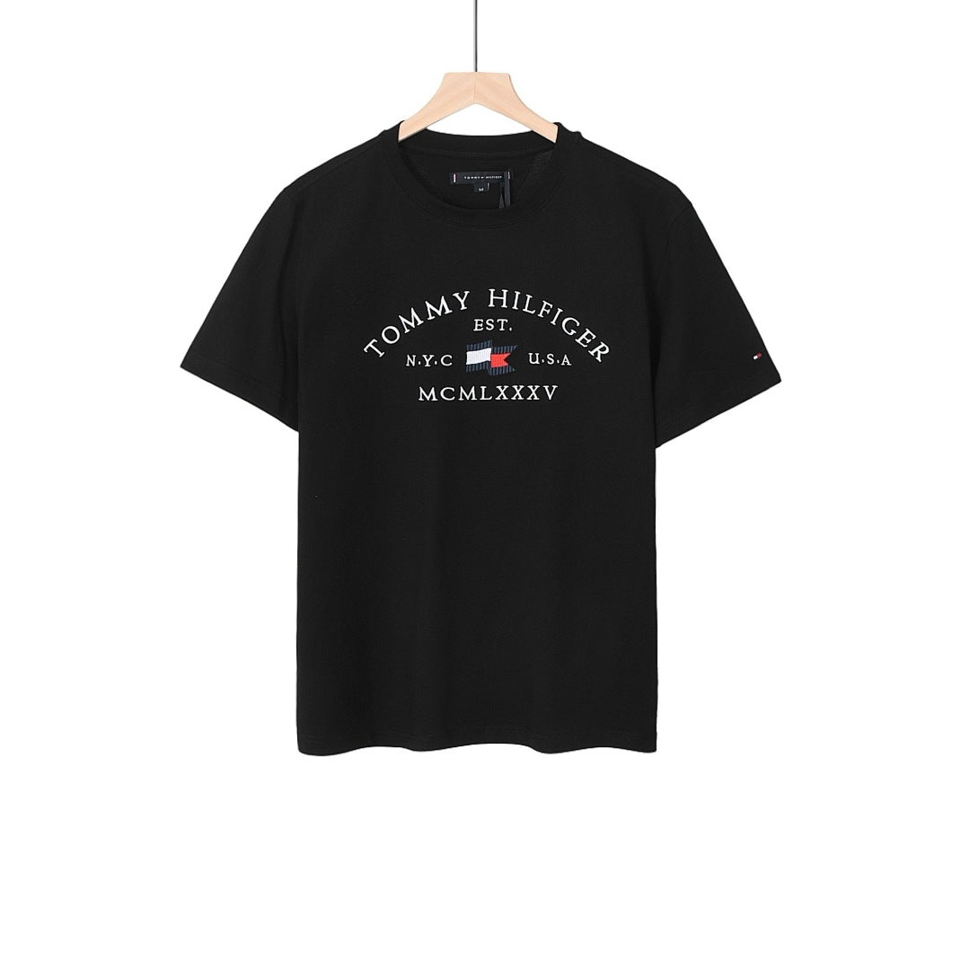 TommyTOMMYEmbroideryCrew NeckShort Sleeve T-Shirt