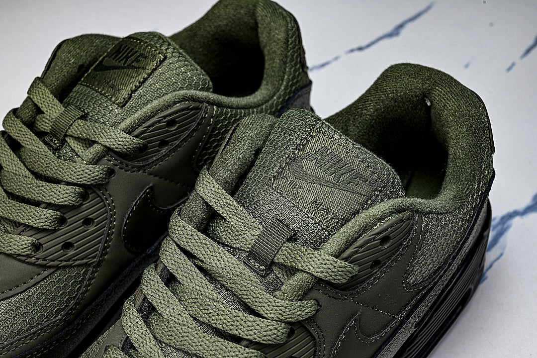 HQ3828-200 AIR MAX 90 RETRO AIR CUSHIONED RUNNING SHOES ARMY GREEN/MATCHA GREEN