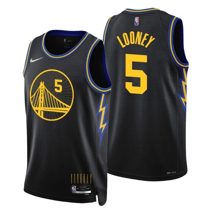 State warriors black 5 looney jersey