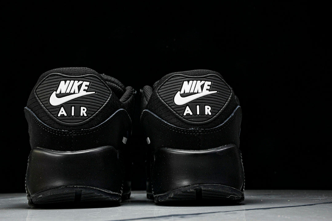 AJ1285-019 AIR MAX 90 RETRO AIR CUSHIONED RUNNING SHOES BLACK/INKINESS