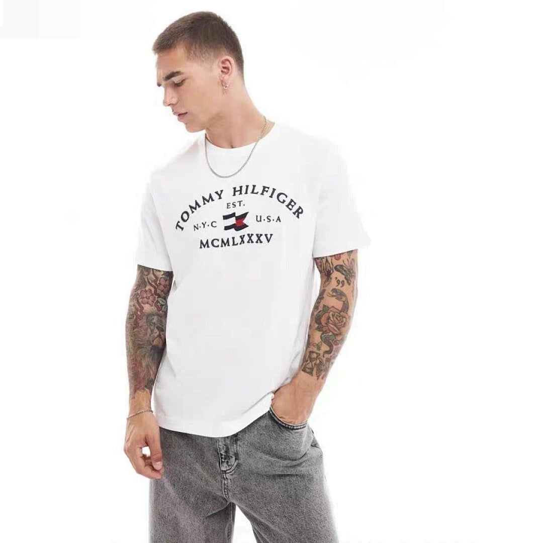 TommyTOMMYEmbroideryCrew NeckShort Sleeve T-Shirt