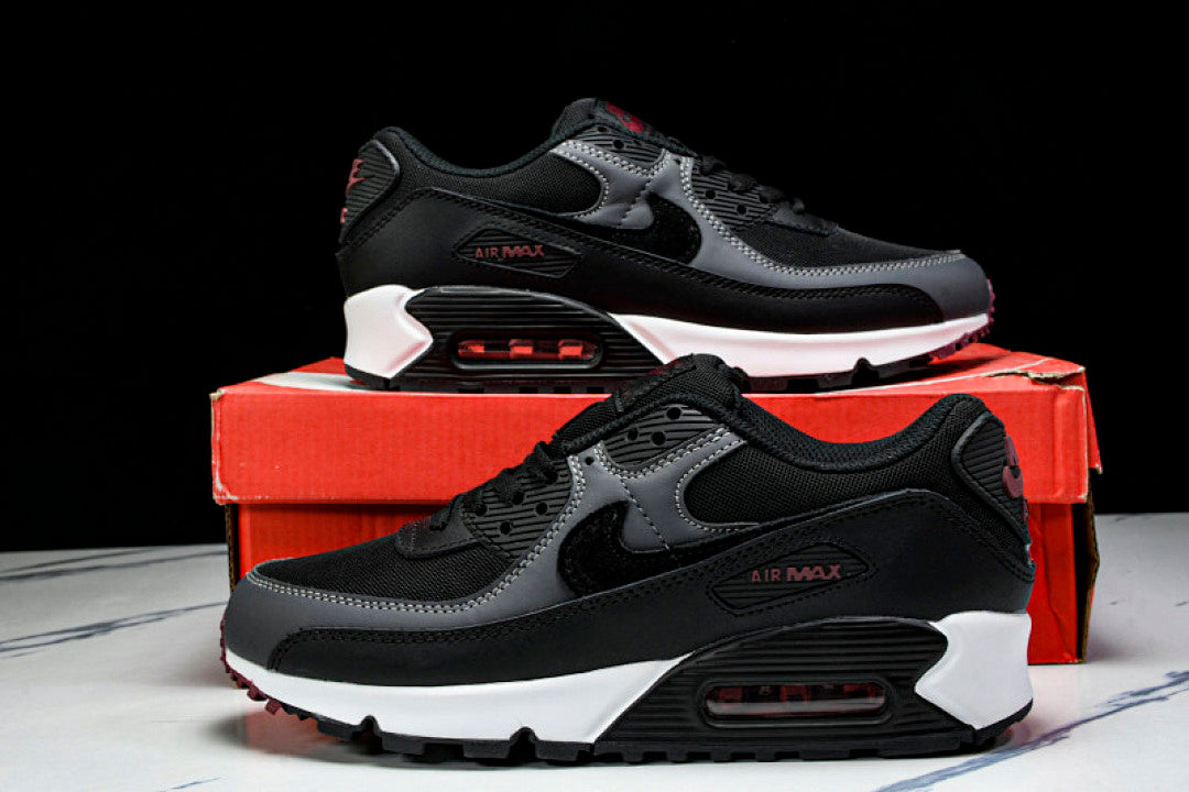 CH8490-001 AIR MAX 90 TRENDY COUPLE LOW TOP AIR CUSHIONED CASUAL BLACK/DARK GRAY/WHITE
