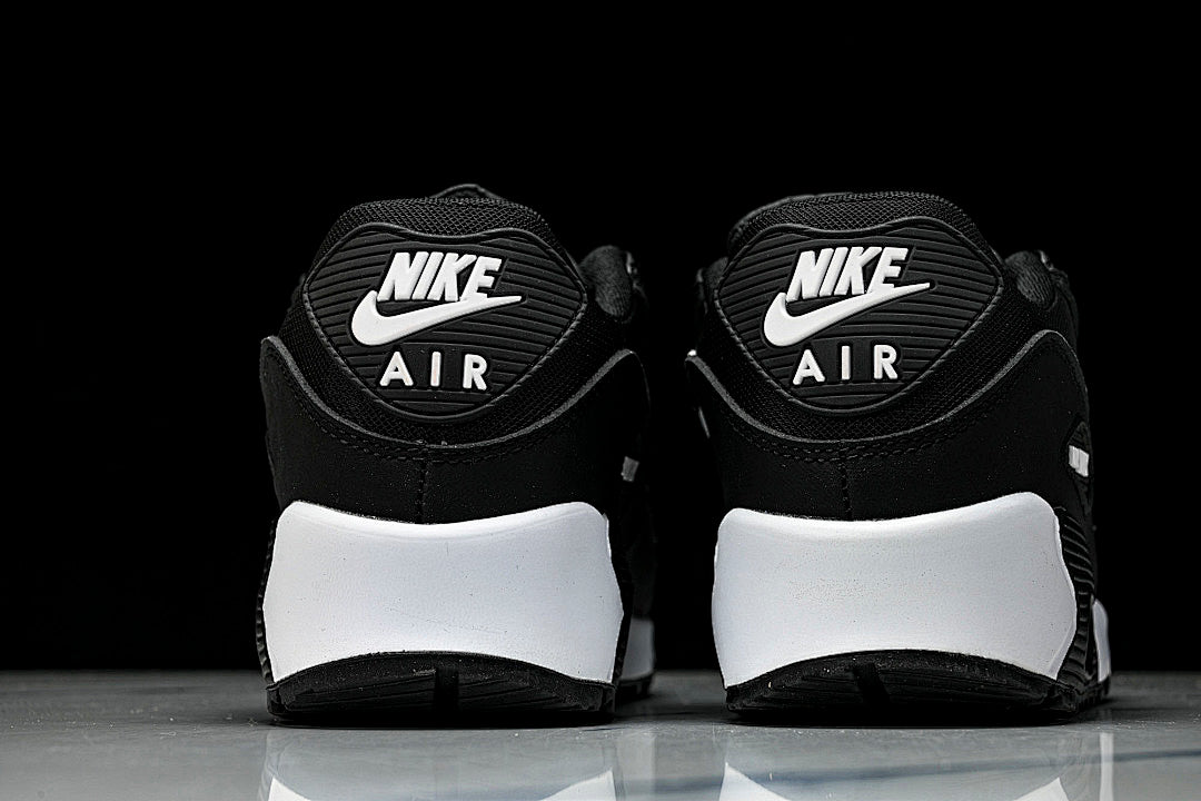 DH8010-002 AIR MAX 90 RETRO AIR CUSHIONED RUNNING SHOES BLACK/WHITE