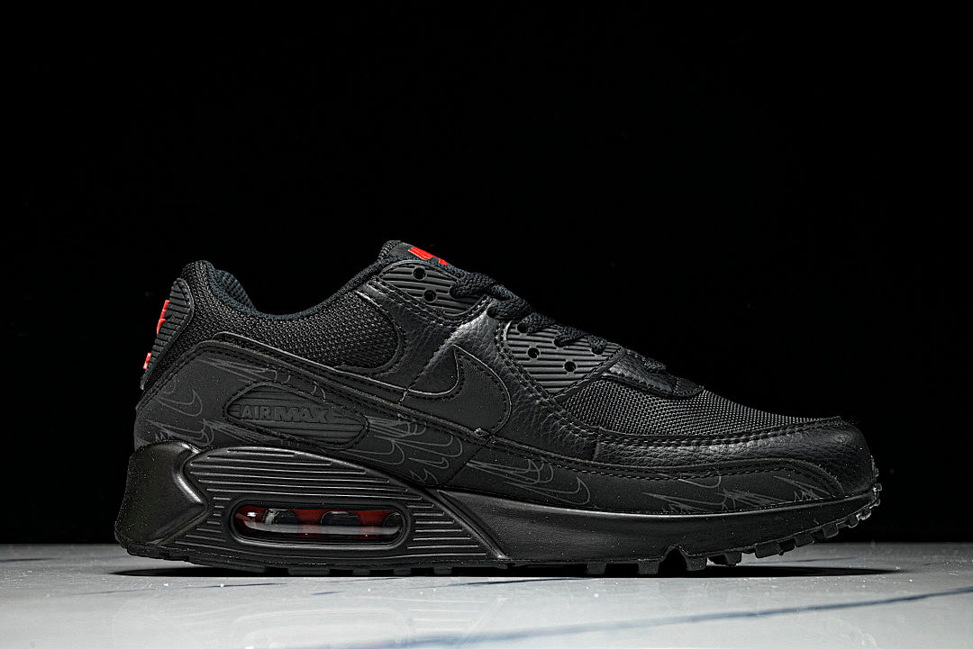 DZ4504-003 AIR MAX 90 RETRO AIR CUSHIONED RUNNING SHOES BLACK/INKINESS