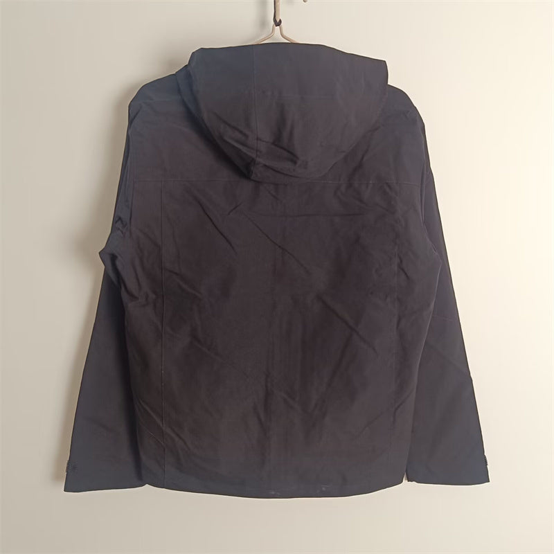 Arsenal Black Hooded Rain Jacket