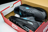 IF0670-002 AIR MAX 90 RETRO AIR CUSHIONED RUNNING SHOES BLACK/ANTHRACITE/SKY BLUE