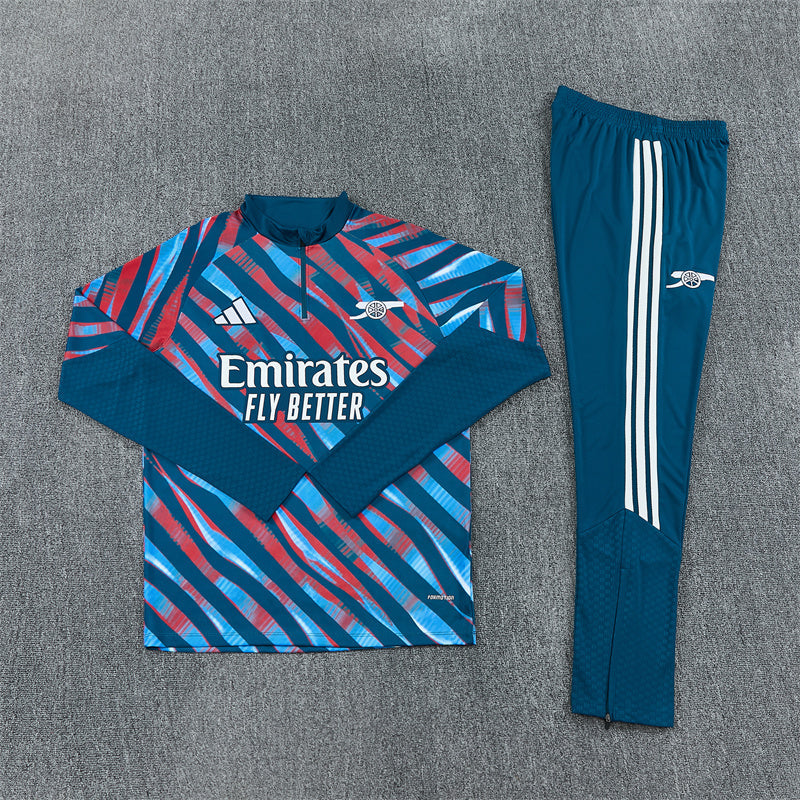 26-27 Season Arsenal Red-Blue Color Football Sweater Set