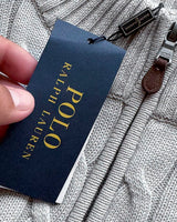 Ralph Lauren Cable-Knit Half-Zip Stand-Collar Sweater RL2502