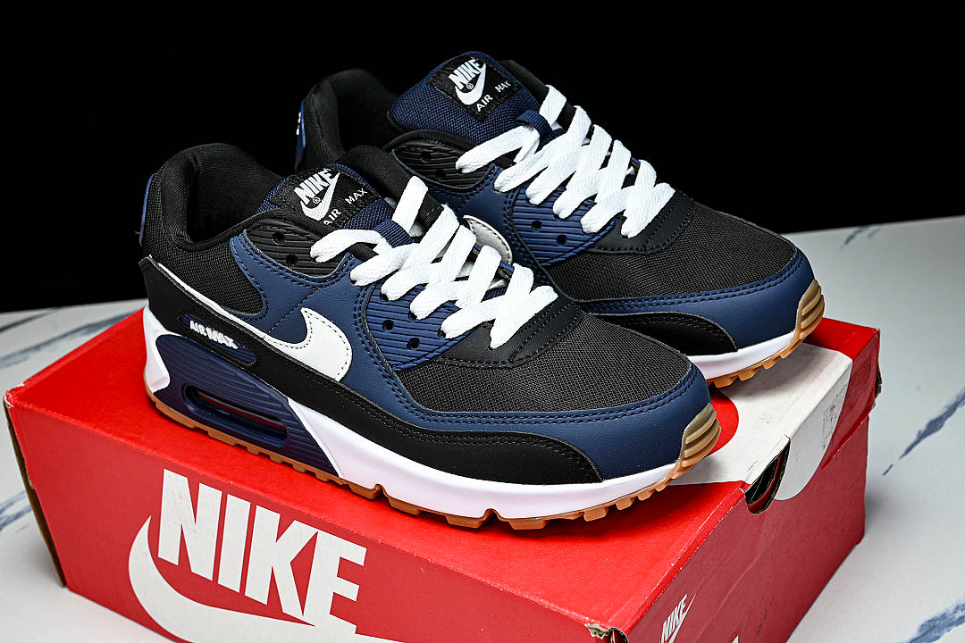 FB9658-400 AIR MAX 90 MIDNIGHT NAVY/BLACK/GUM MEDIUM BROWN/WHITE