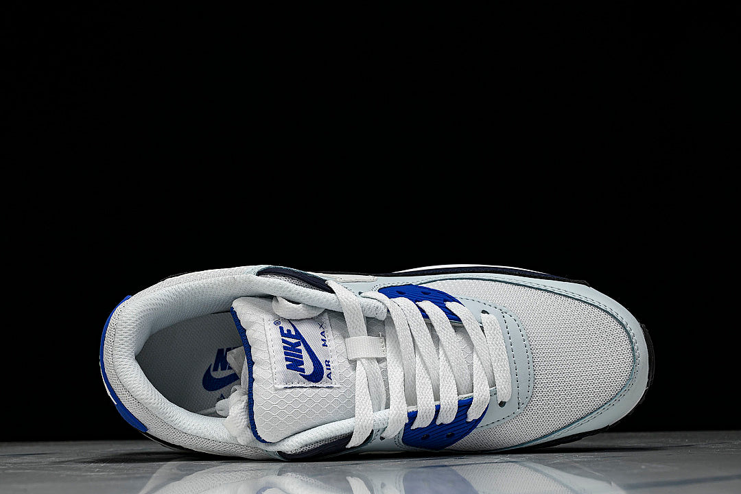 IX4089-121 AIR MAX 90 VINTAGE AIR CUSHION RUNNING SHOES WHITE/BLACK/BLUE