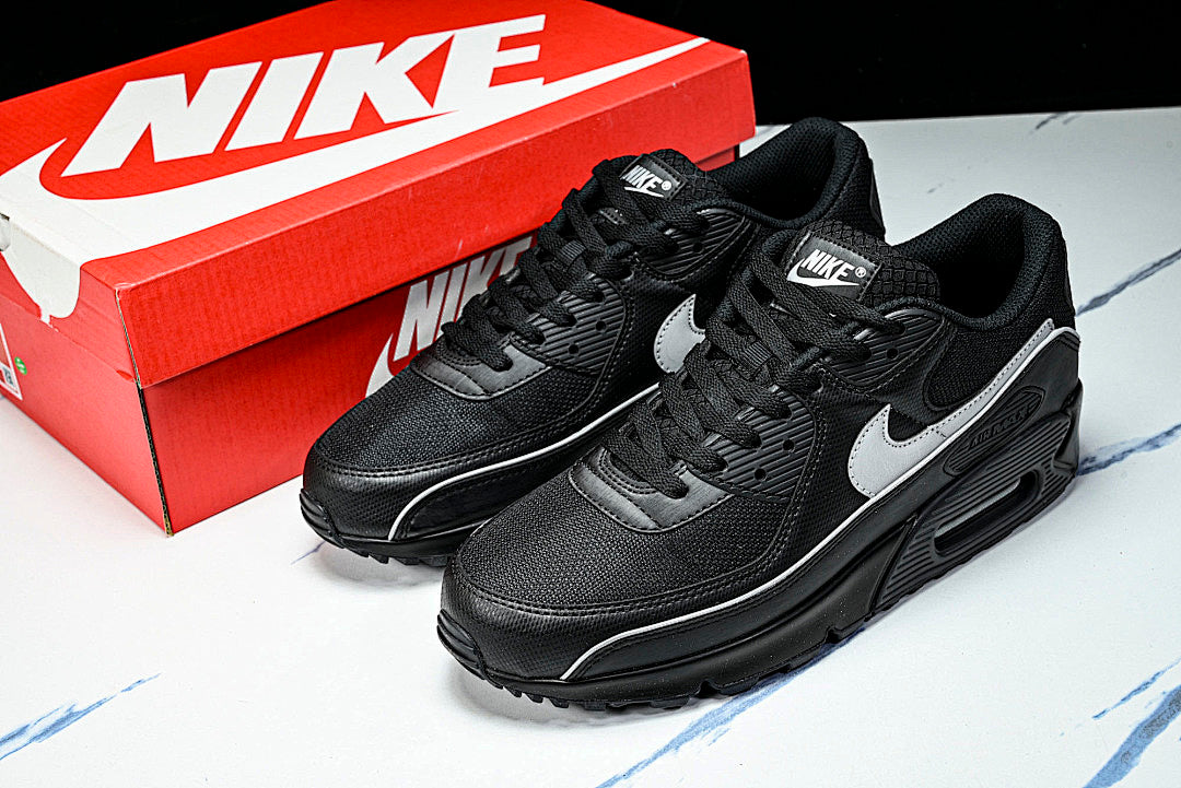 HV4517-002 AIR MAX 90 LTR CLASSIC MEN'S SPORTS SHOES BLACK/LIGHT GRAY