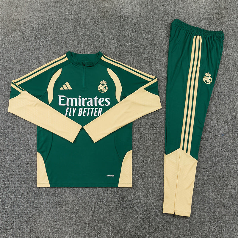 26-27 Season Real Madrid Green Color Football Sweater Set
