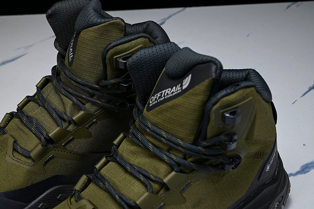THE NORTH FACE SUMMIT OFFTRAIL GORETEX MEN'S HIKING SHOES ARMY GREEN/GREEN