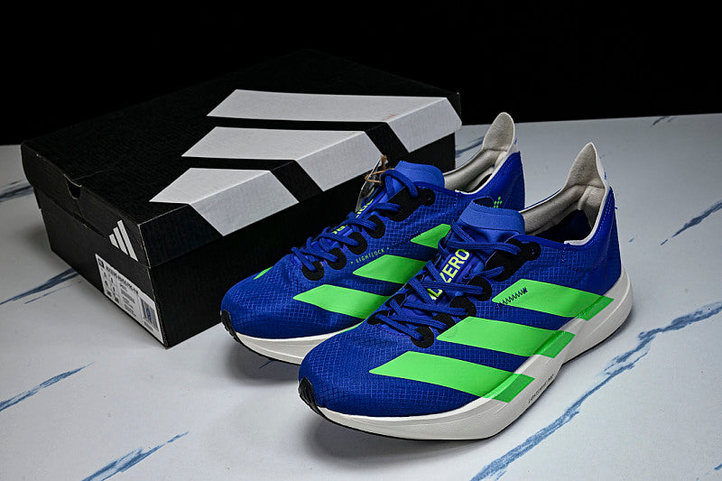 JP9271 ADIZERO ADIOS 4 M LOW-TOP RUNNING SHOES BLUE/GREEN
