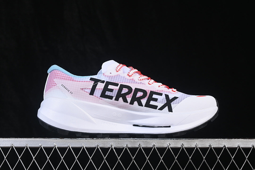 TERREX AGRAVIC SOLE-BOOSTING RUNNING SHOES WHITE/BLACK/PINK