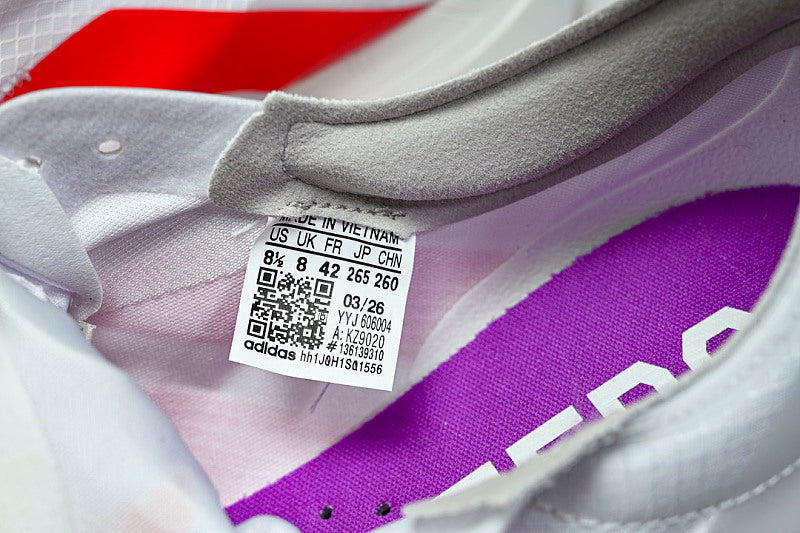 KZ9020 ADIZERO ADIOS PRO 4 FOOTWEAR WHITE/LUCID RED/SHOCK PURPLE