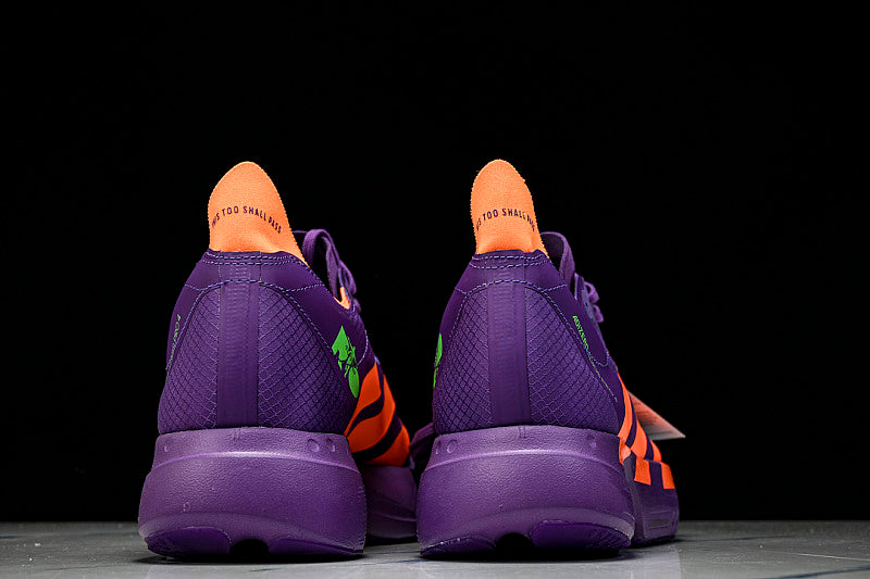 ADIZERO ADIOS 4 M LOW-CUT RUNNING SHOES PURPLE/ORANGE