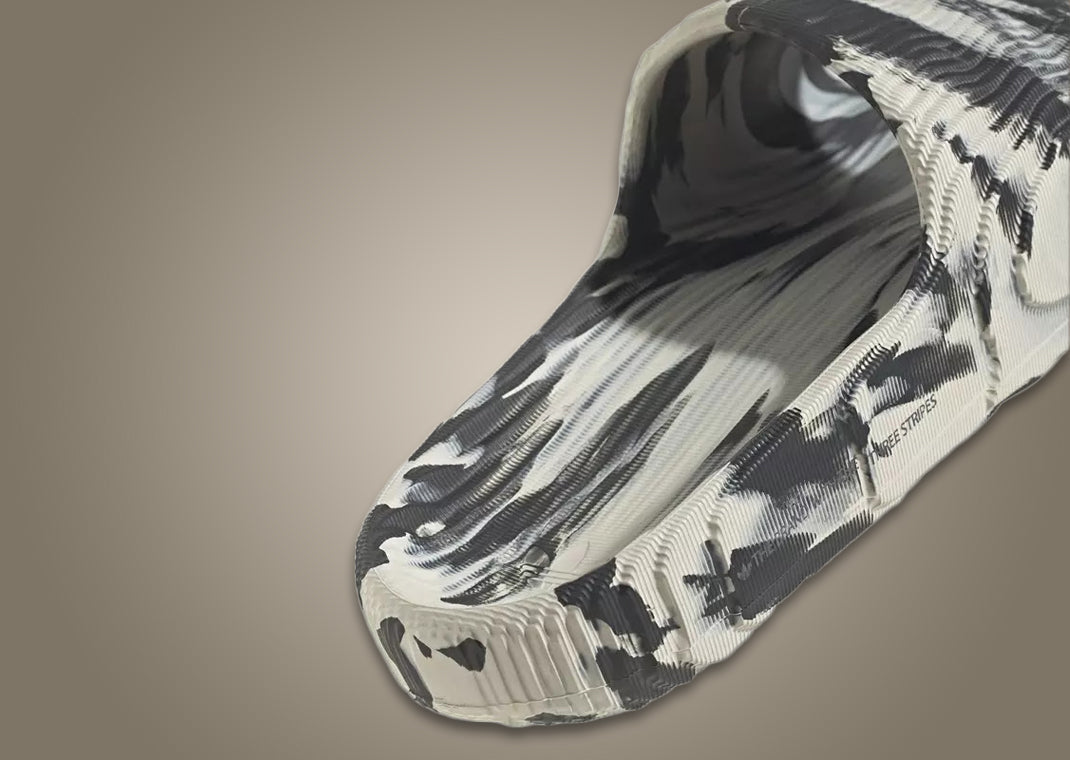 The Adidas Adilette 22 Slide Black Grey