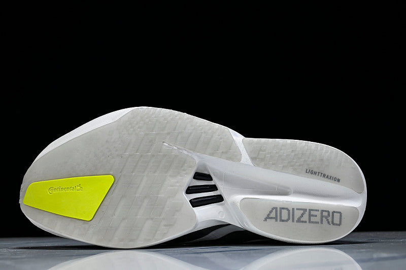 KJ7036 ADIZERO ADIOS 4 M LOW-TOP RUNNING SHOES WHITE/GREY/GREEN