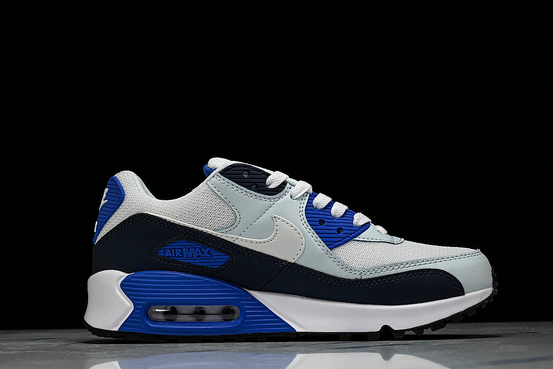 IX4089-121 AIR MAX 90 VINTAGE AIR CUSHION RUNNING SHOES WHITE/BLACK/BLUE