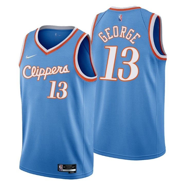 Clippers blue 13 george  jersey